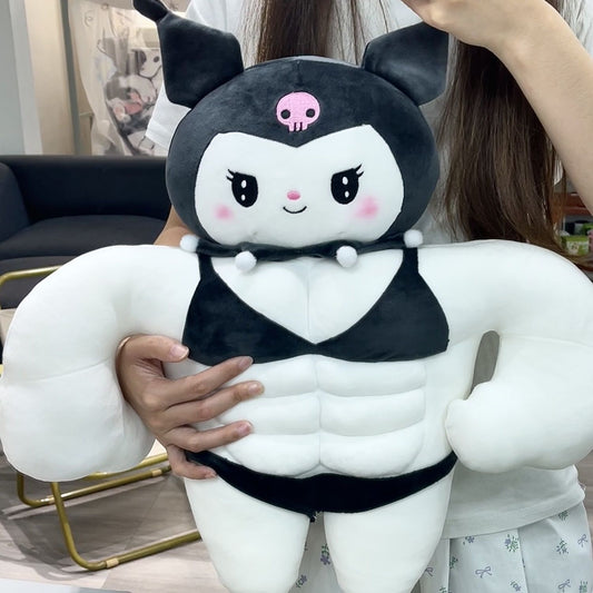筋肉クロミ ぬいぐるみ キーホルダー バッグチャーム 面白い ユニーク[肌肉库洛米]