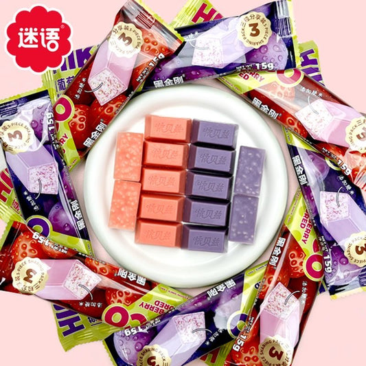イチゴ グレープ クリスピー米チョコレート お菓子 おやつ[脆米巧克力]
