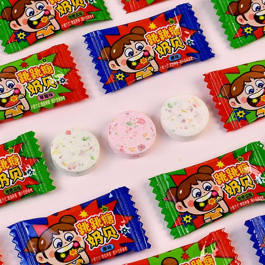 ポッピングキャンディ入りミルクケーキ ミルクたっぷり 美味しいおやつ[跳跳糖奶贝]