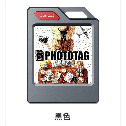 Contact カラー電子ペーパー DIY キーホルダー iOS/AirTag 対応 紛失防止 追跡可能[contact彩色电子墨水屏diy钥匙扣适用iOS定位器airtag 防丢器追踪]