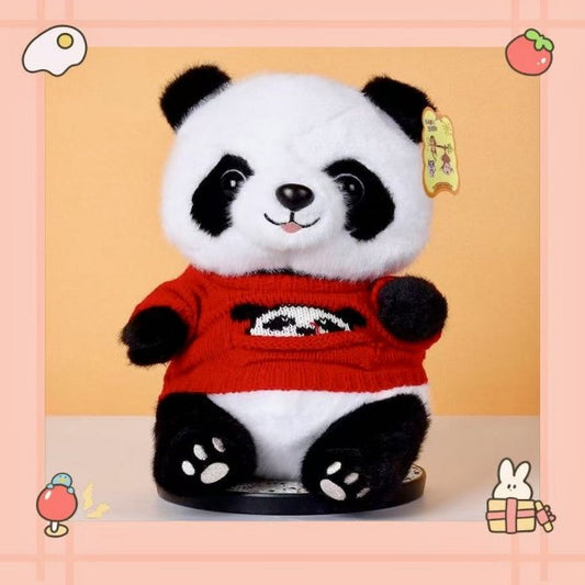 かわいい着せ替えパンダのぬいぐるみ、花柄のパンダクマ